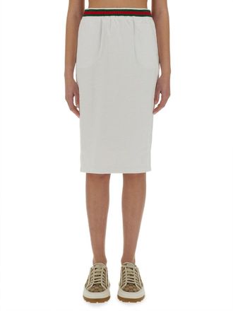 Gucci Cotton Jersey Skirt - White