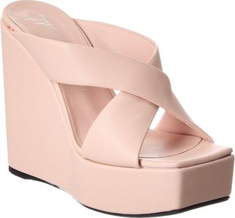 Giuseppe Zanotti Zanilla 90 Leather Wedge Sandal