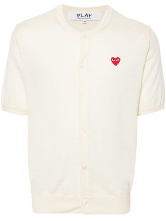 Comme Des Garçons Cardigan con applicazione - Bianco