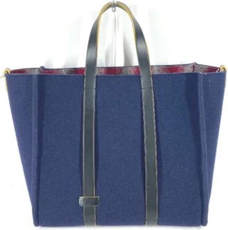 Fendi Pre-owned Wool fendi-bags - Dames - Vintage Shopper - Blauw - ONE Size - Vintage