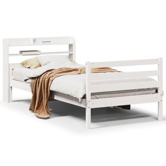 Berkfield Home Bed Frame with Headboard without Mattress White 100x200 cm