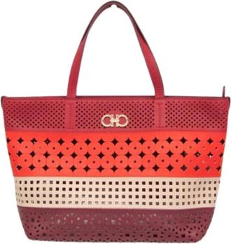 Ferragamo Pre-owned Tote Bags, female, Multicolor, Size: ONE SIZE Pre-owned Gancini Fj-21 D674 Tote Bag