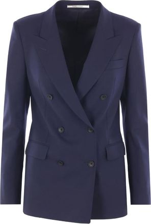 Tagliatore double-breasted wool jacket - Blue