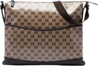 Gucci Pre-owned Crossbody Bag - Dames - Vintage Schoudertas - Beige - ONE Size - Leer - Vintage