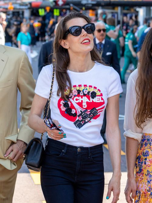Charlotte Casiraghi auf dem Formel 1 Grand Prix von Monaco in Monte Carlo.