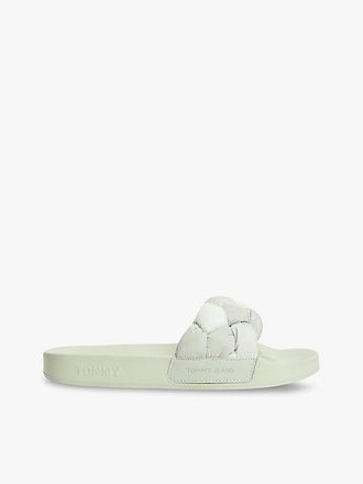 Tommy Hilfiger Embossed Braided Strap Slides