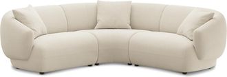 Castlery Auburn Sectional Sofa Customized, (Washed Chenille) Cream, Machine Washable, Modular for Sofas, Castlery Brand