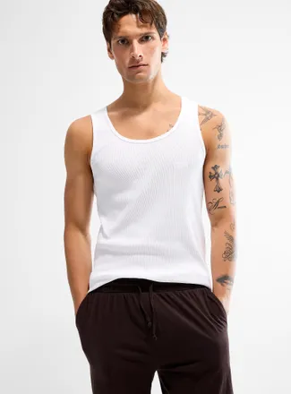 BOSS Mens Pure cotton undershirt Tank Top