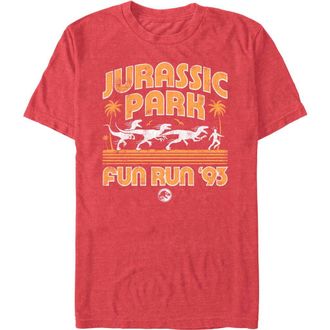 Jurassic Park Mens Jurassic Park Small Dinos Fun Run Graphic T-Shirt in Red Heather at Nordstrom, Size Xx-Large