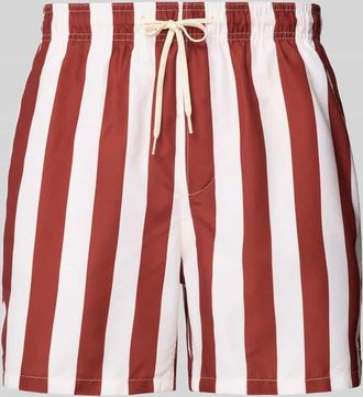 Selected Badeshorts mit Streifenmuster Modell DANE in Mint, Größe S