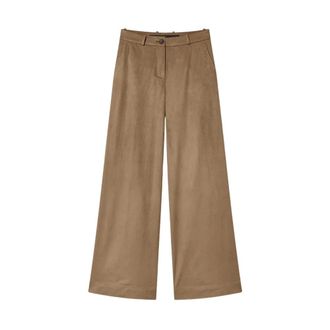 Roberto Ricci Design Wijde broek - Dames - Broeken - Bruin - Maat: 2XS Leer