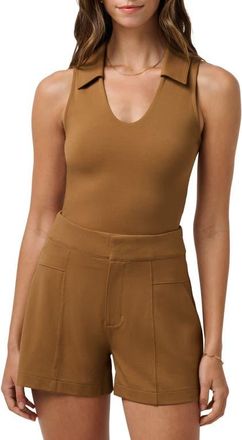 Travis Mathew Friday Ponte Sleeveless Polo in Chestnut at Nordstrom, Size Xx-Large