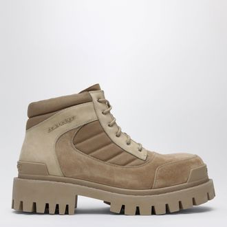 Balenciaga Sand-colored nubuck Combat Strike boots