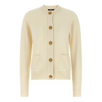 Balmain Eco-cashmere Cardigan - female - Balmain - Cardigans - Beige - XS - Knitwear