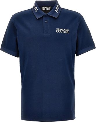 Versace Jeans Couture Polo con logo - Blu