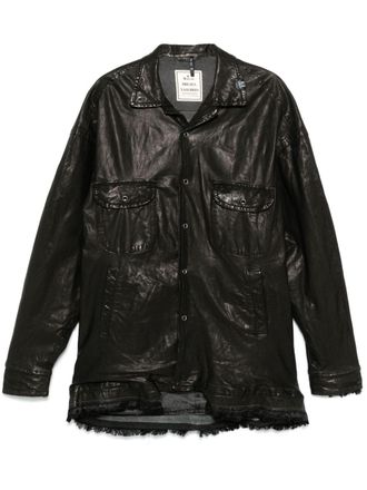 Miharayasuhiro leather shirt - Black