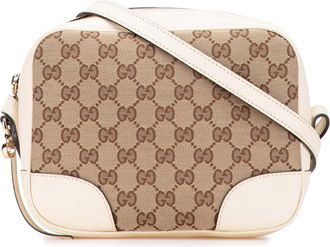 Gucci Pre-owned Womens Monogram Canvas Crossbody Bag - Tan Textile - One Size