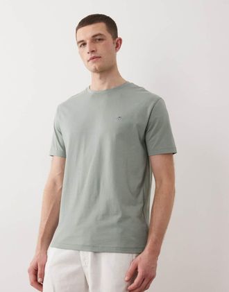 GANT T-shirt grigia con logo dello scudo-Grigio