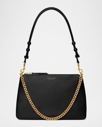 Tory Burch Perry Zip Leather Shoulder Bag