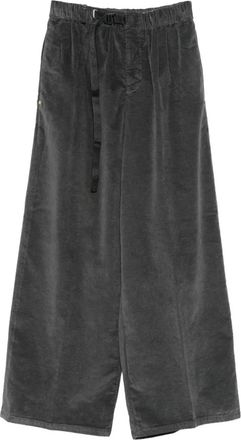 White Sand wide-leg drawstring trousers - Grey