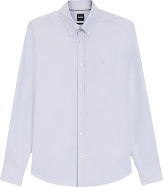 HUGO BOSS H-Liam BD Shirt - Heren - Casual Overhemden - Paars - S - Katoen - Overhemden