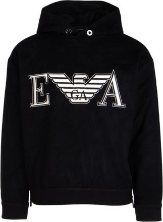 Emporio Armani Oversized Zwarte Hoodie - Heren - Hoodies - Zwart - XS - Katoen - Hoodies & sweatvesten