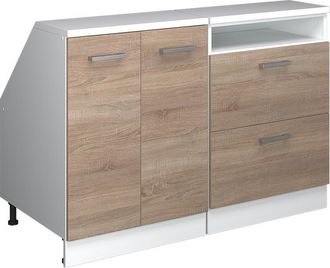 Vicco Conjunto De Armarios Para Techo Inclinado Rion, Sonoma, 120 Cm Lote De 2 Carcasas De Armario 60 Cm De Profundidad, Vicco