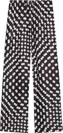 Dries Van Noten Puvis Printed Silk-satin Trousers - Black - 34 (UK6 / XS)