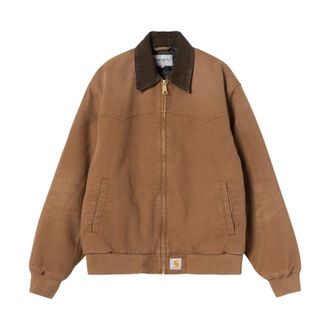 Carhartt Work in Progress Jassen, Heren, Bruin, XL, Katoen, OG Santa Fe Jacket