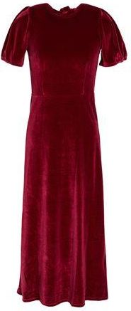 8 by YOOX VELVET OPEN-BACK MIDI DRESS