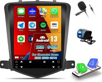 OEM Autorradio Android 13 De 6+64 Gb Para Chevrolet Cruze J300 2008-2012 Con Carplay, Android Auto Inal&aacute;mbrico, Pantalla T&aacute;ctil De 9.7 Con Gps, Wifi, Blue
