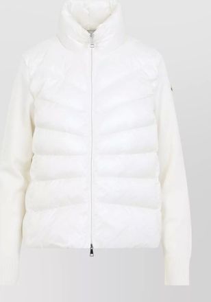 Moncler down quilted high collar cardigan jacket