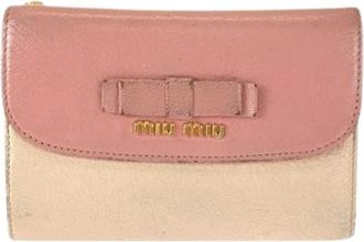 Miu Miu Pre-owned Madras Ribbon Leder Portemonnee - Dames - Vintage Accessoires - Veelkleurig - ONE Size - Leer - Vintage