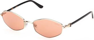 Guess GU00289 32E Womens Sunglasses Gold Size 56