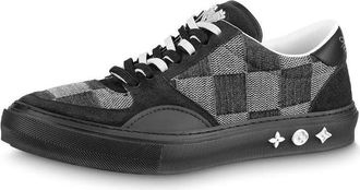 Louis Vuitton Ollie Sneakers Black Plaid Mesh 1A9YTQ