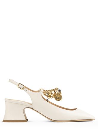 Chlo&eacute; White Embellished Pumps