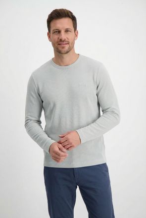 Boss Orange by Hugo Boss Langarmshirt BOSS ORANGE Tempesto, Herren, Gr. XXL, silber043, Single Jersey, Obermaterial: 82% Baumwolle, 12% Polyamid, 6% Elasthan, regular fit norm