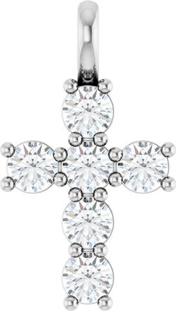 Diamond2Deal 14k Gold Round 1/2ct Lab-Grown Diamond Pendant