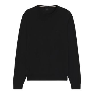HUGO BOSS Jersey de punto con cuello redondo - Knitwear - Hombre - Negro - 3XL