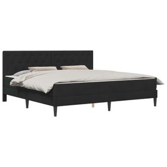 vidaXL Estructura De Cama Con Colch&oacute;n Negro 180 X 200 Cm Terciopelo Vidaxl