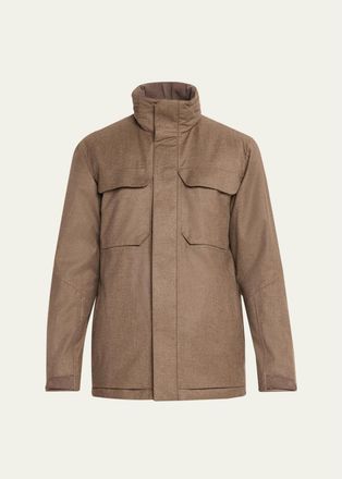 Sease Mens Wool-Cashmere Field Jacket