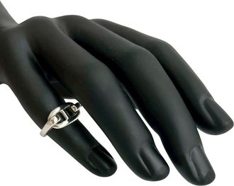 Herm&egrave;s Silver Silver 925 Band Ring (Pre-Owned)