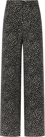 Max Mara Wijde Polyester Broek - Dames - Wijde Broeken - Zwart - M - Polyester - Broeken