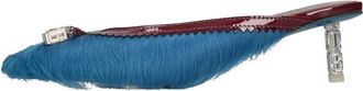 GCDS Pony Skin Sabot - Dames - Muiltjes - Blauw - 36 EU - Leer - Schoenen