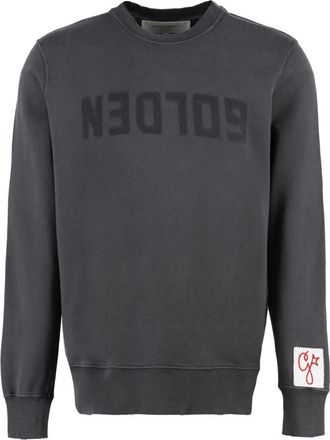 Golden Goose Hoodies & sweatvesten, Heren, Grijs, L, Katoen, Vintage Katoenen Crew-neck Sweatshirt