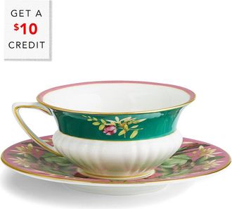 Wedgwood Wonderlust Pink Lotus Teacup And Saucer