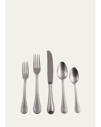 Mepra Perla Pewter 5-Piece Flatware Set