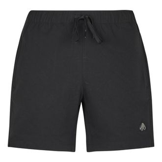 Moose Knuckles Beachwear, male, Black, Size: XL Logo Swim Short