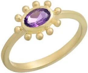 Bony Levy Color 14K Gold Amethyst Ring in Yellow Gold/amethyst at Nordstrom, Size 6.5