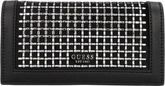 Guess Gilded Glamour Mini Clutch - Dames - Portefeuilles - Zwart - ONE Size - Leer - Accessoires